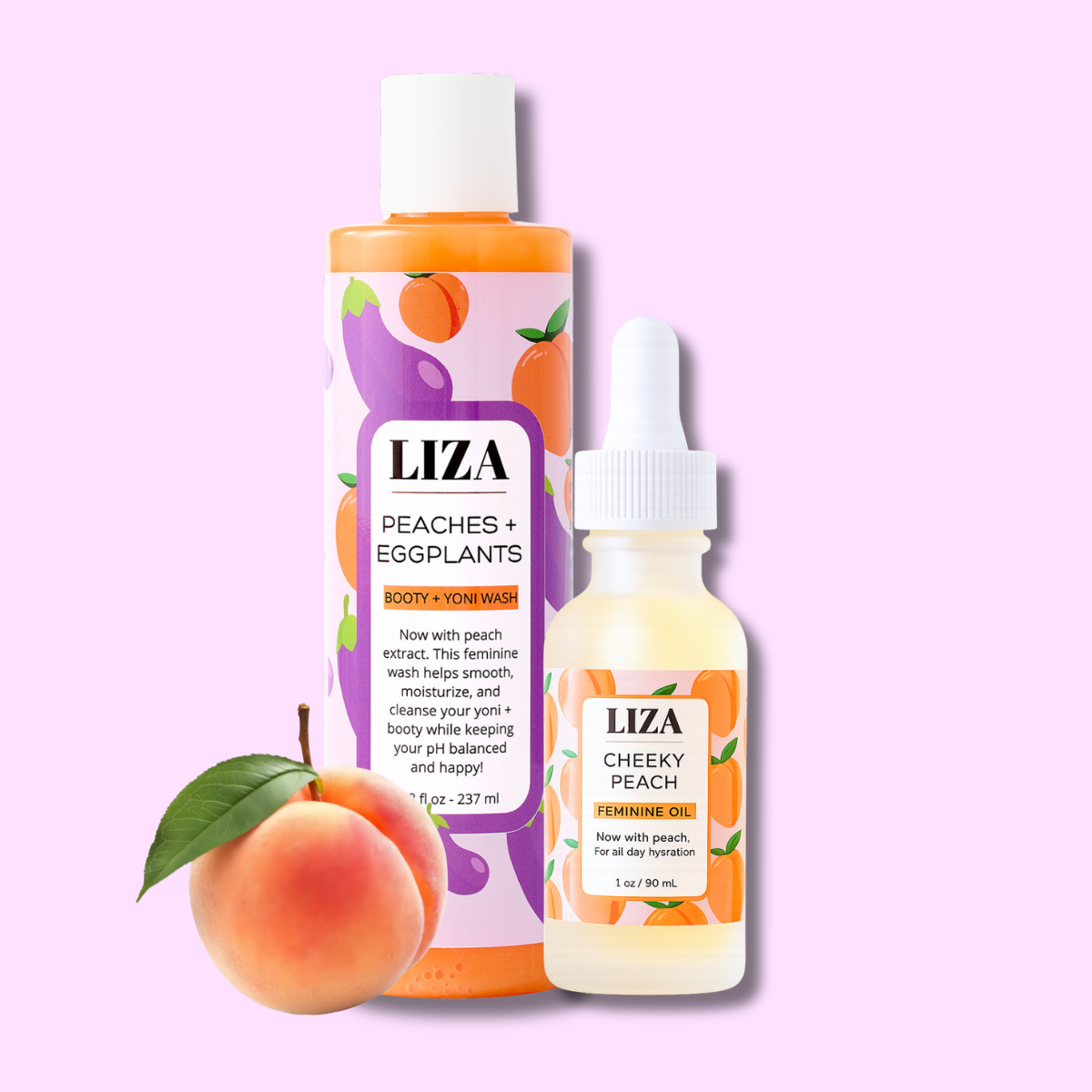 Peach Wash & Oil Duo – llizacosmeticsline